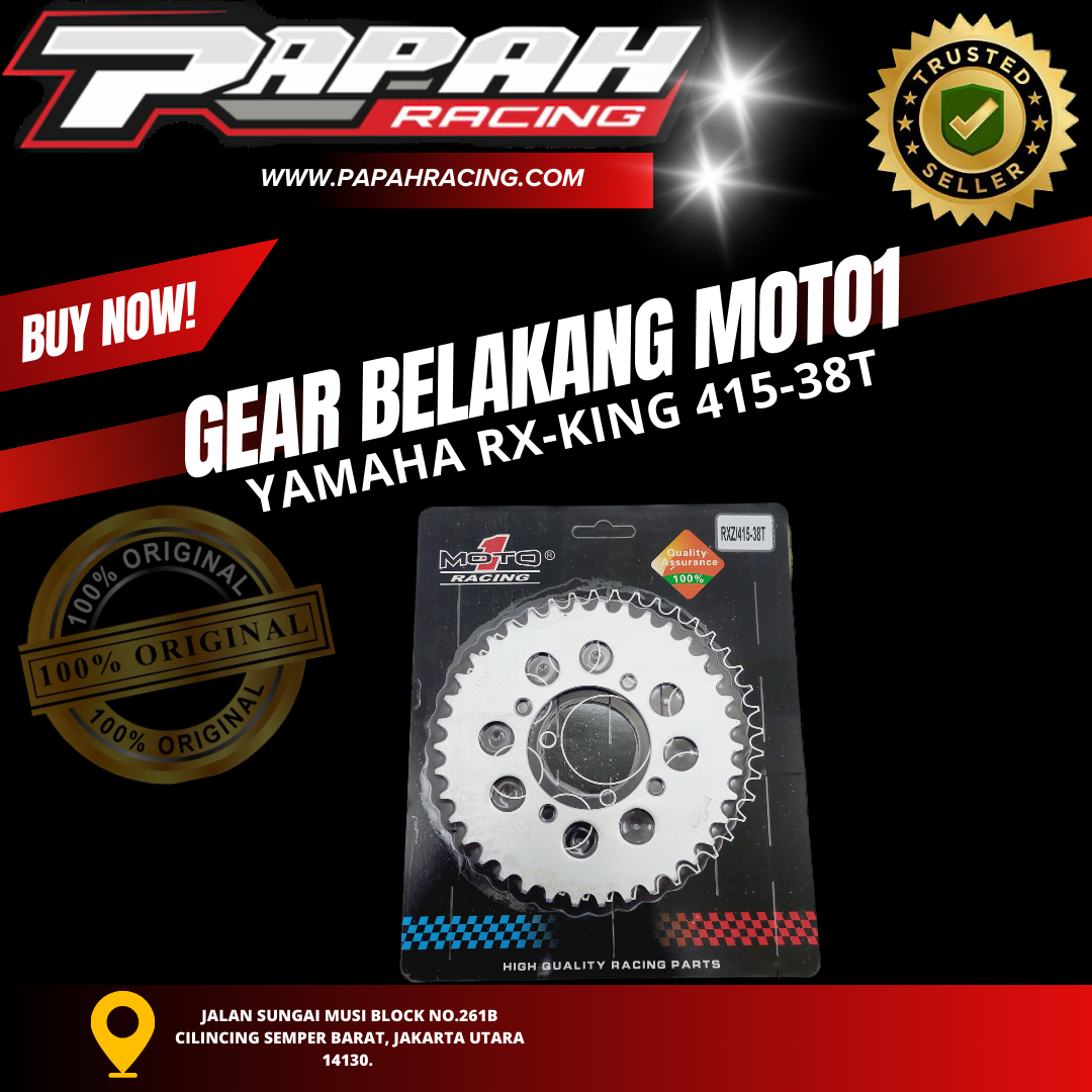 GEAR BELAKANG MOTO1 YAMAHA RXKING 415-38T